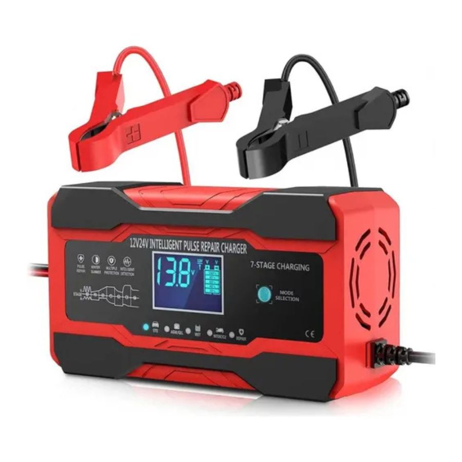 Cargador Bateria Portatil Inteligente Para Carro Moto 12v24v