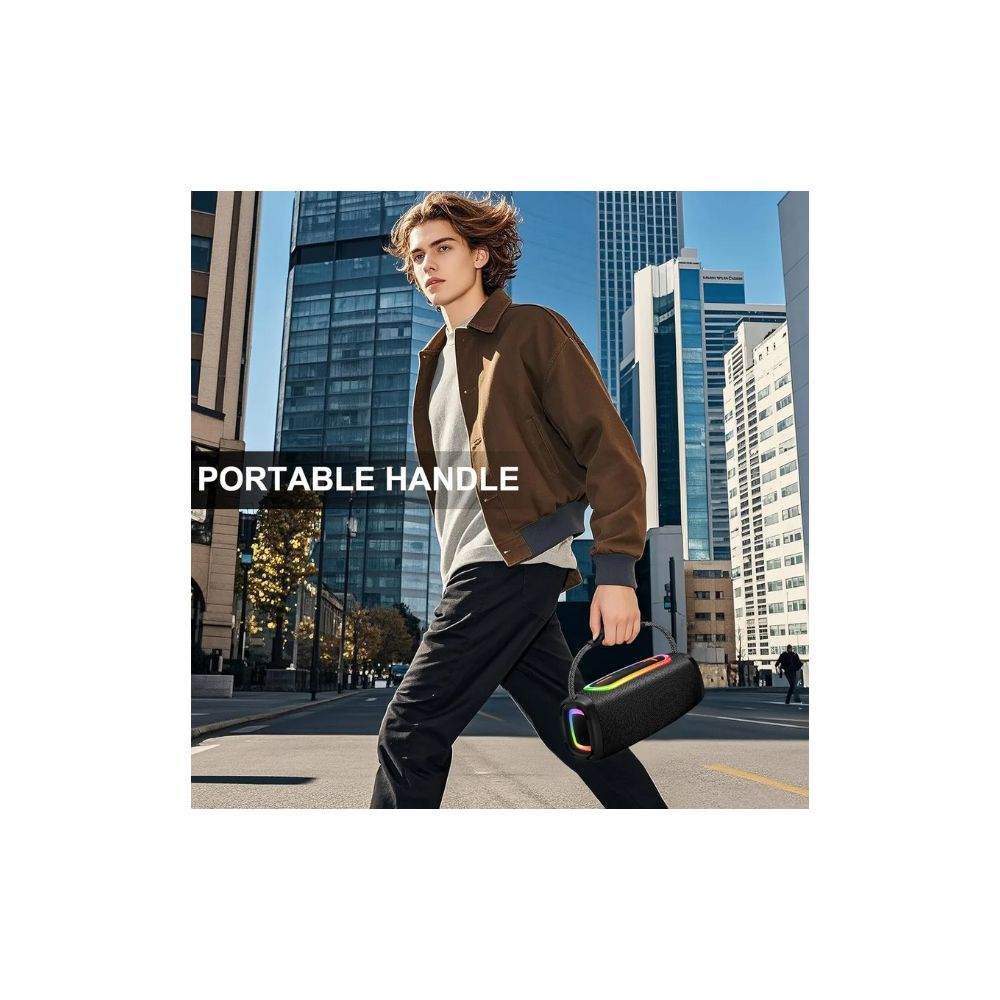 Corneta Parlante Altavoz Bluetooth Portatil Boombox 5.3 Led - Vista 2