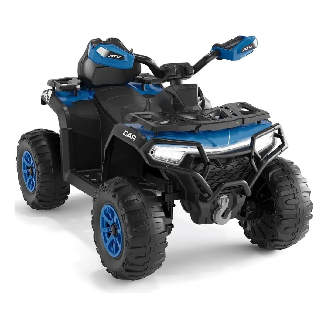 Cuatrimoto Electrica Control Luces Musica Bluetooth Niños Azul
