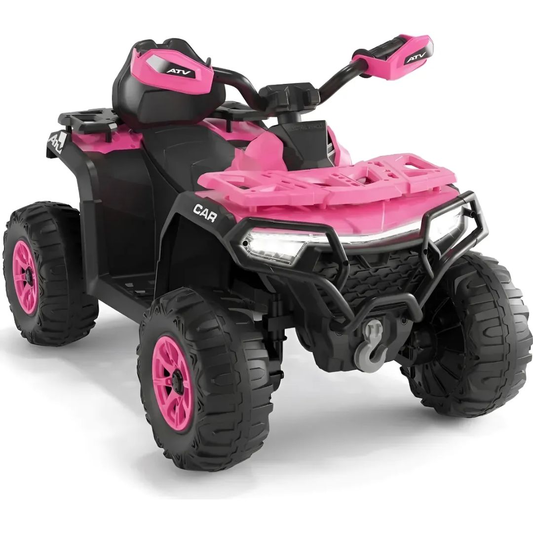 Cuatrimoto Electrica Control Luces Musica Bluetooth Niños Rosado