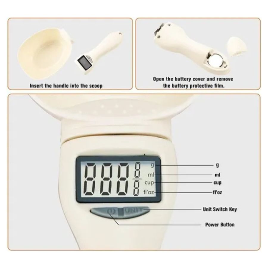 Cuchara Medidora Digital Báscula Gramera Cocina 800grs - Vista 4