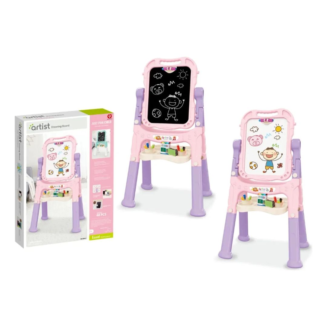 Pizarra Magnética Interactiva Dibujo Niños Caballete 48pcs - Vista 4