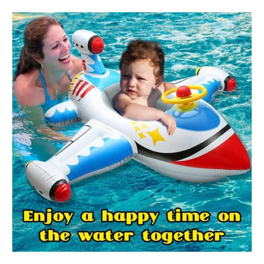 Flotador Salvavidas Inflable Avión Piscina Niños Volante - Vista 3
