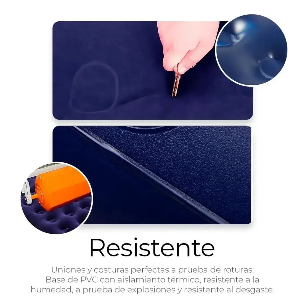 Colchon Inflable Individual Cama Aire Comoda Resistente - Vista 5