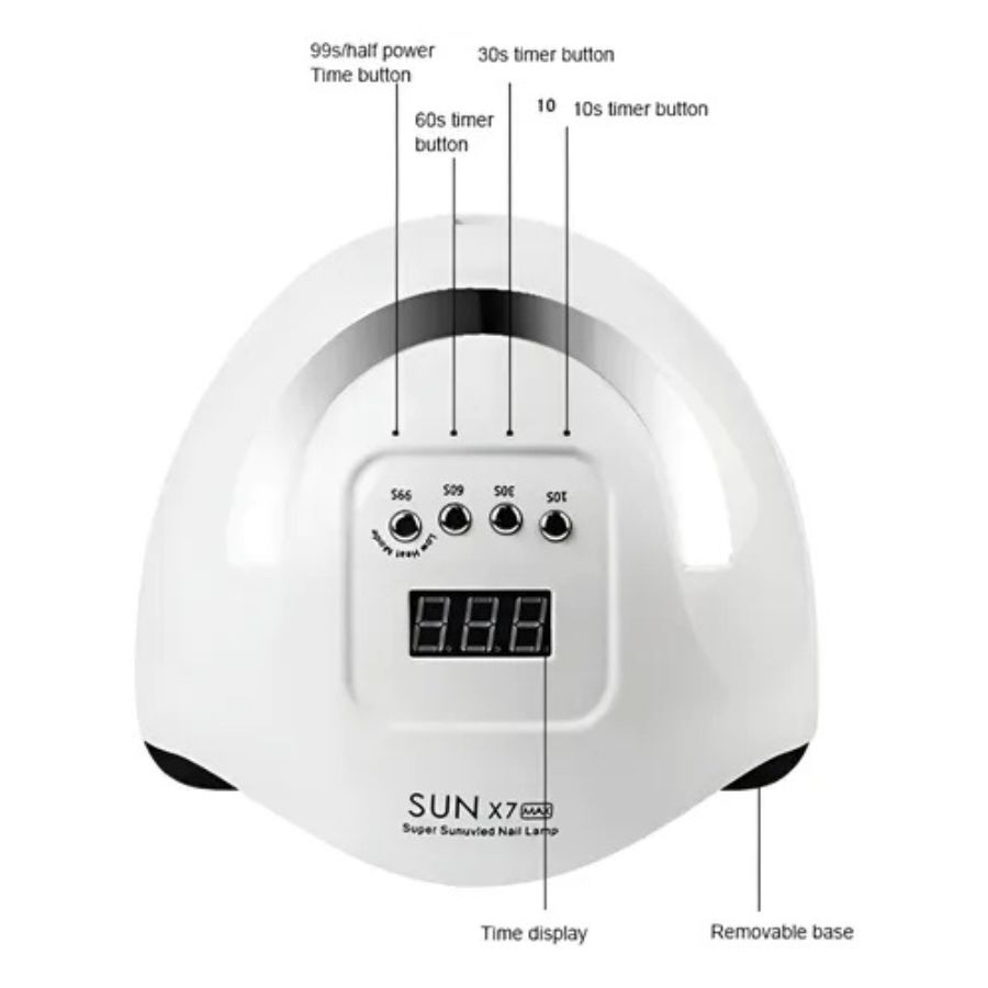 Lámpara De Uñas Manicure Gel Secado Rapido Uv/led X7 Max - Vista 4