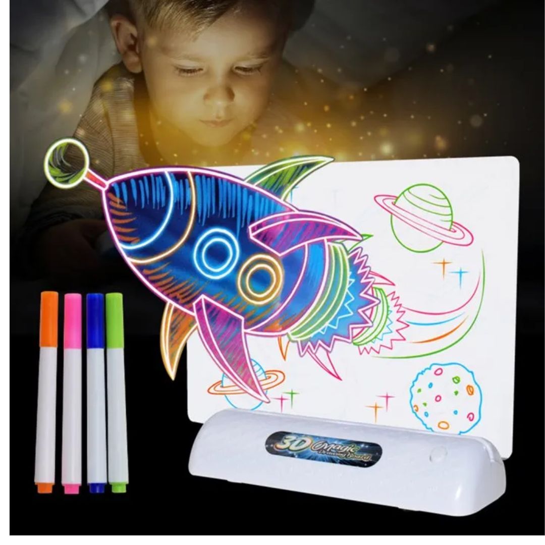 Pizarra Tablero De Dibujo Magico Tableta Iluminación Led 3d - Vista 3