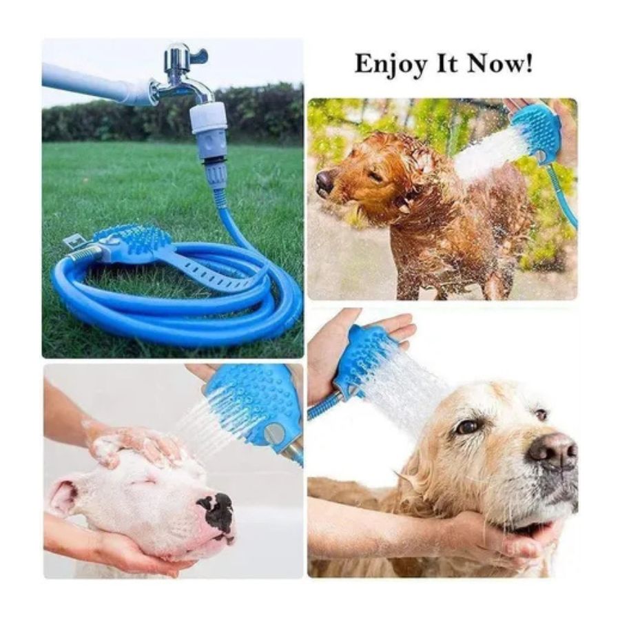 Manguera Para Mascotas Ducha Correa Ajustable Silicona - Vista 4