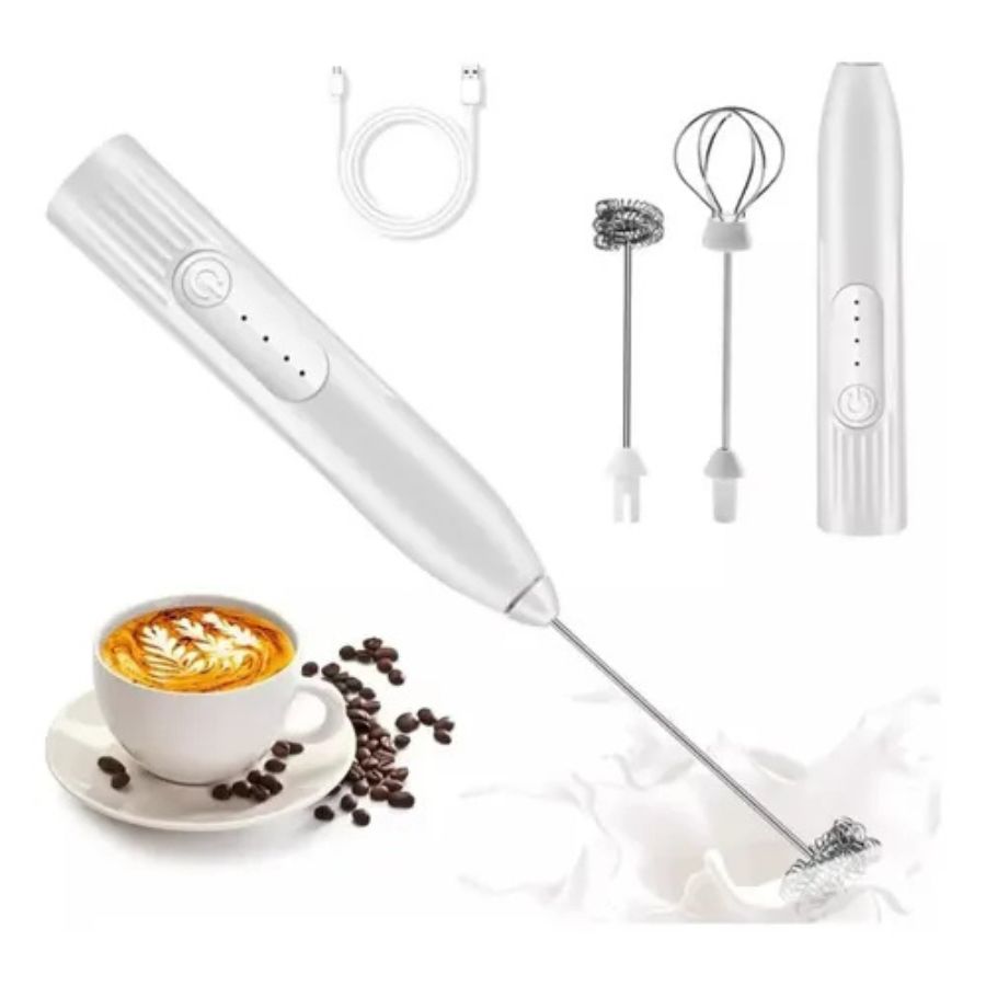 Mini Batidora Manual De Café Espumador Recargable 2 En 1 - Vista 5