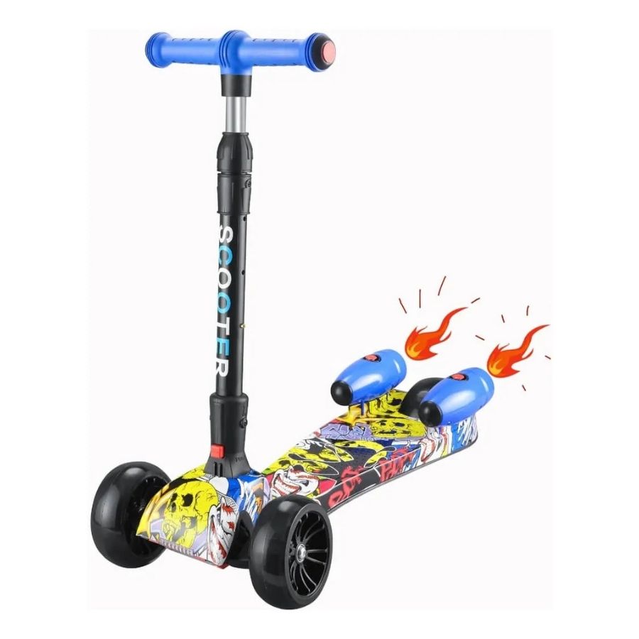 Monopatín Patineta Scooter Vapor Niños Bluetooth Música Led Multicolor