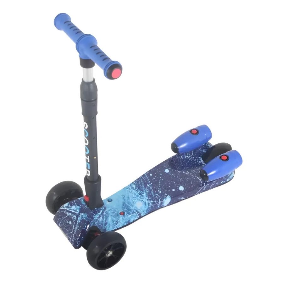 Monopatín Patineta Scooter Vapor Niños Bluetooth Música Led Azul
