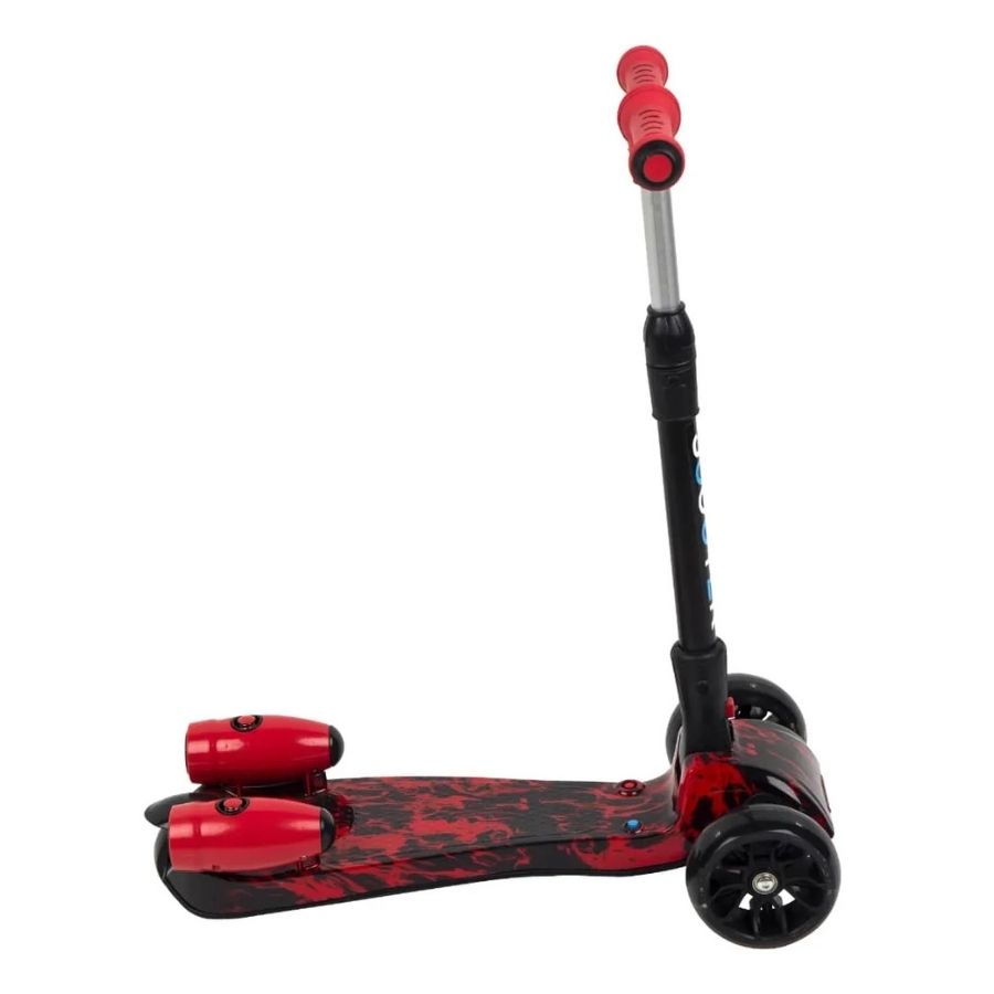 Monopatín Patineta Scooter Vapor Niños Bluetooth Música Led Rojo - Vista 2