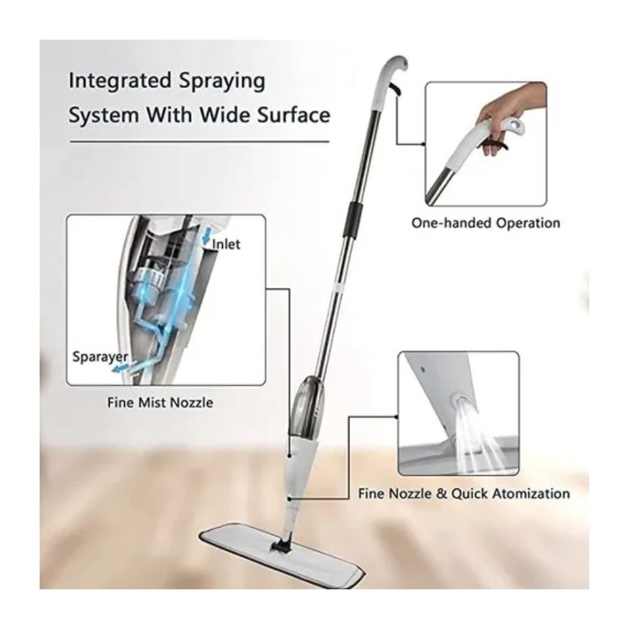 Mopa Spray Con Rociador Trapeador Limpieza Pisos - Vista 4