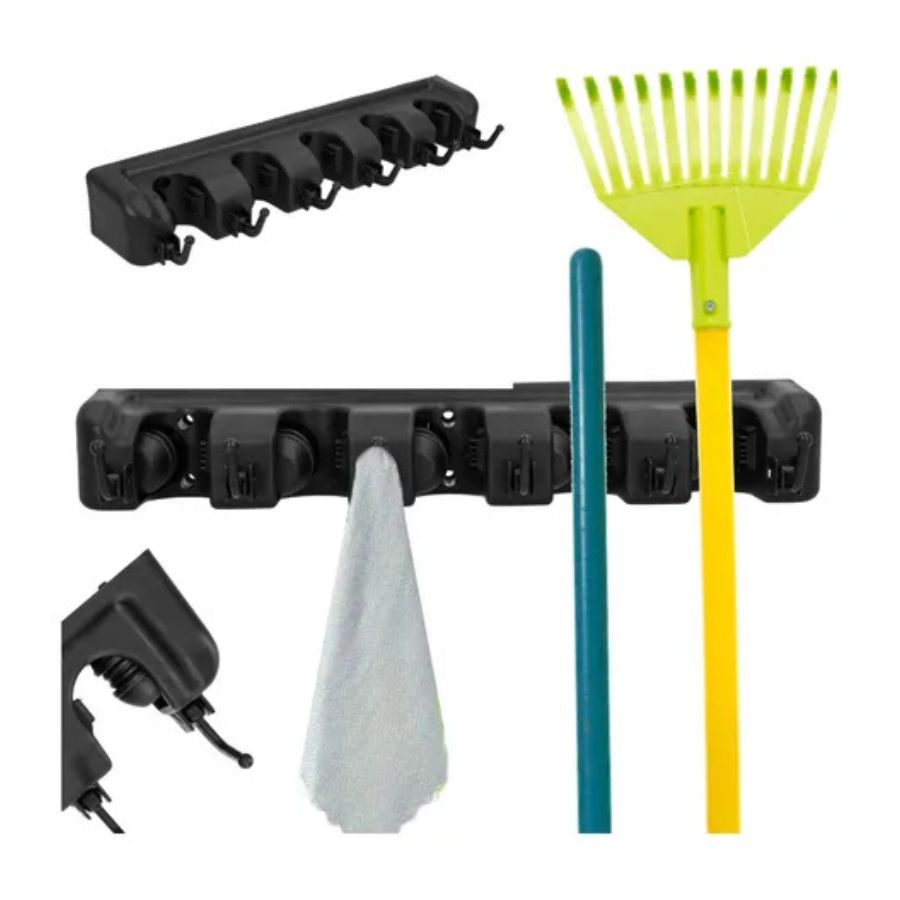 Organizador Soporte Para Escobas Y Cepillos Multiuso Cocina - Vista 4