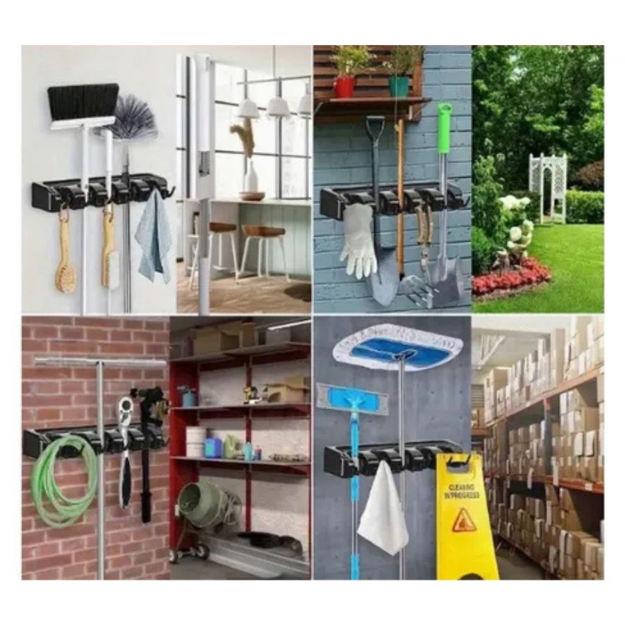 Organizador Soporte Para Escobas Y Cepillos Multiuso Cocina - Vista 2