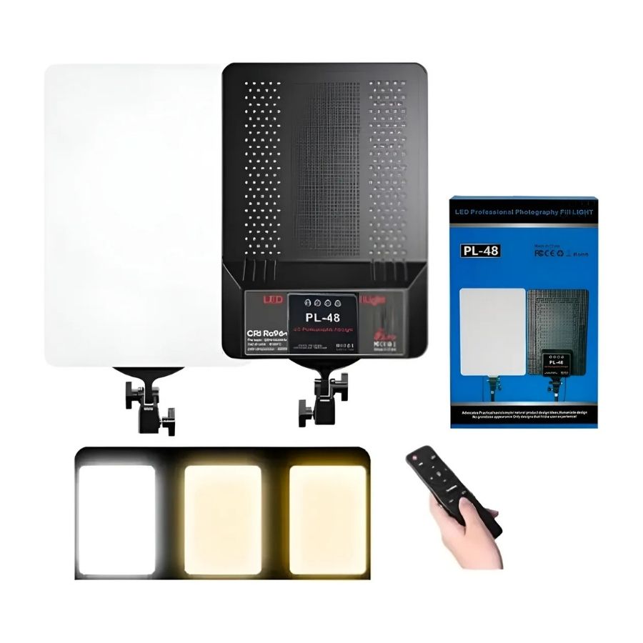 Panel De Iluminación Pl-48 Estudio Fotografía Led + Tripode - Vista 2