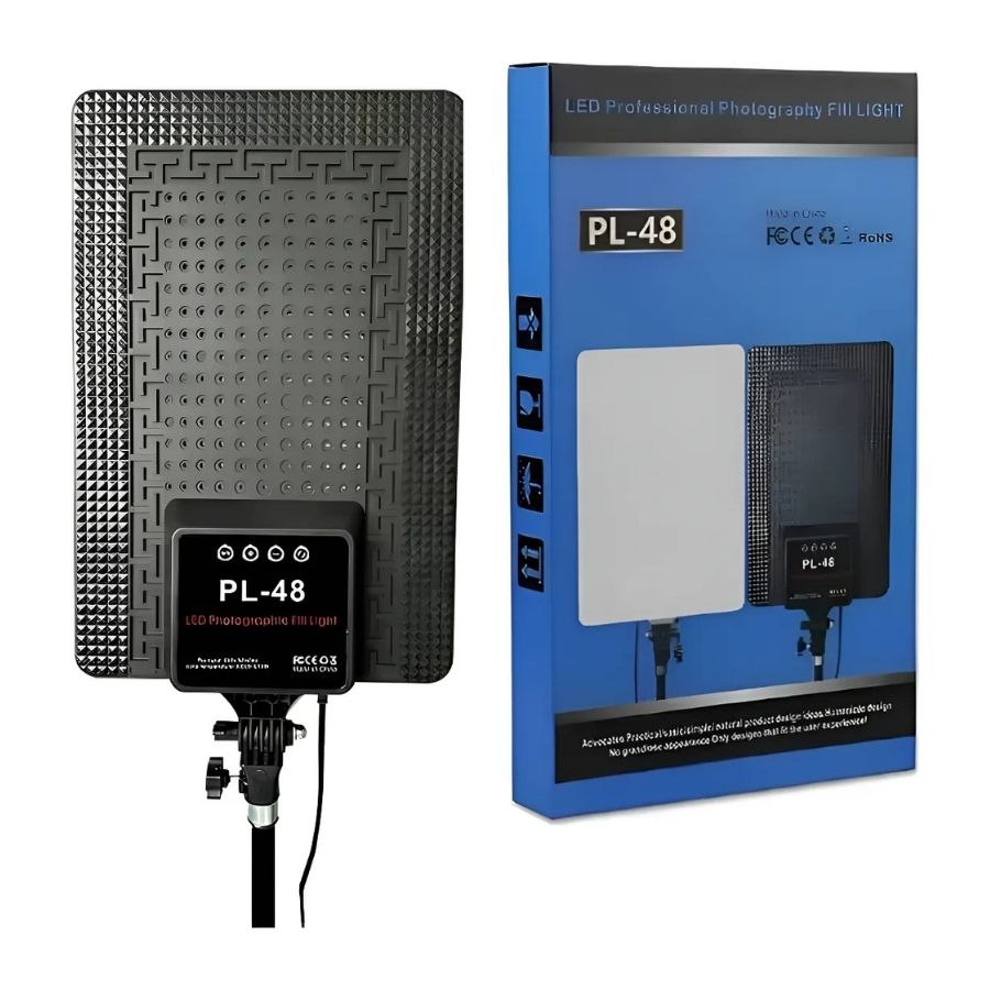 Panel De Iluminación Pl-48 Estudio Fotografía Led + Tripode - Vista 3