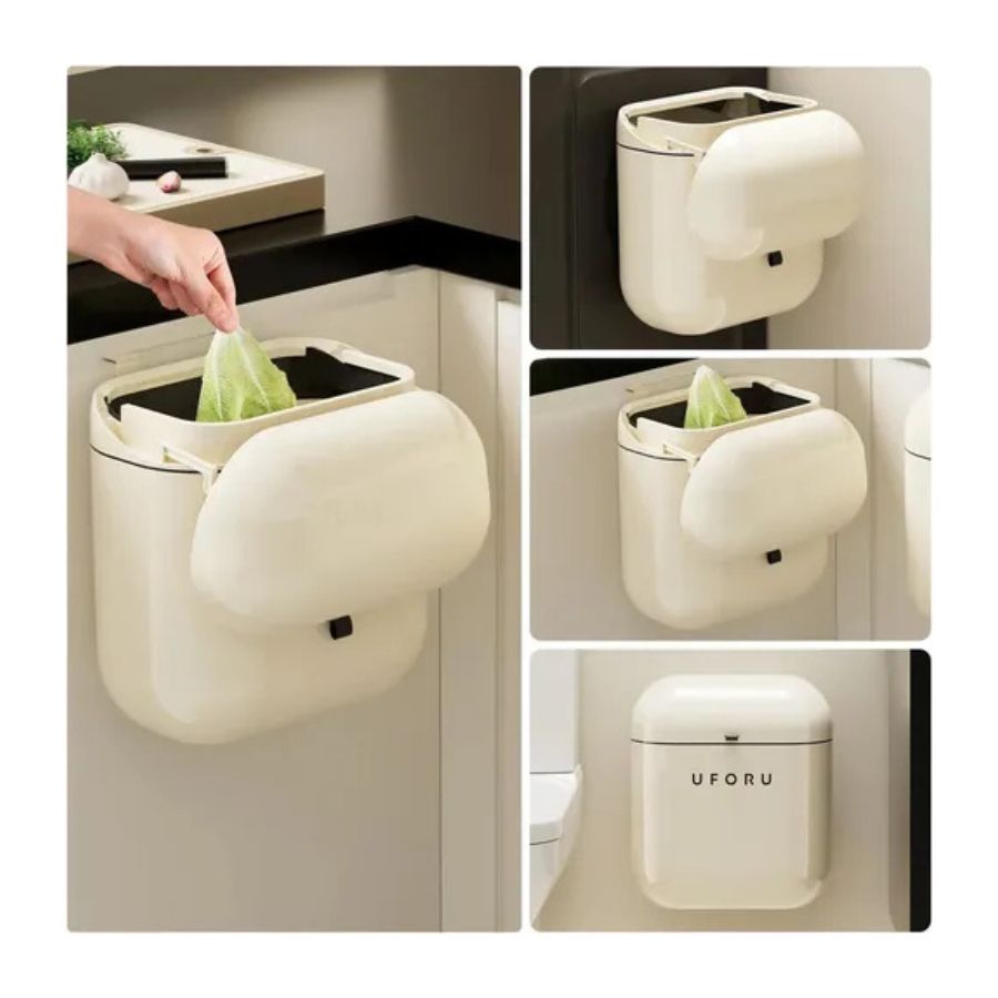Papelera De Cocina Cubo Basura Para Puerta Colgante Y Pared - Vista 3