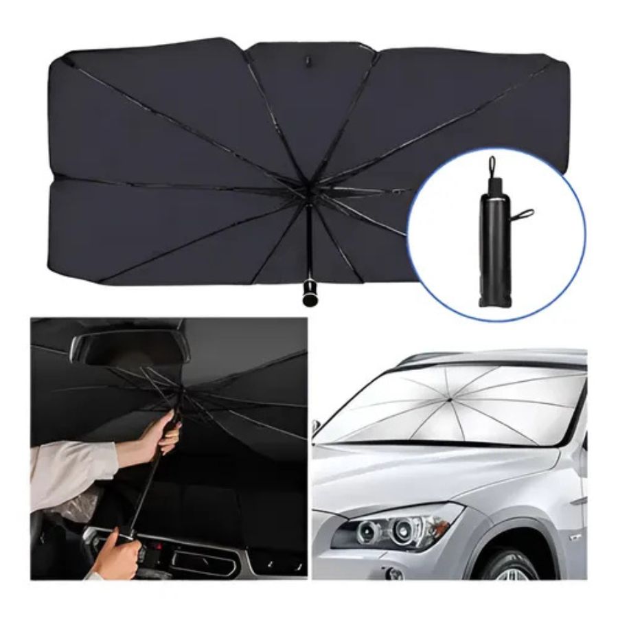 Paraguas Plegable Parasol Parabrisas De Auto Sombrilla Uv - Vista 3