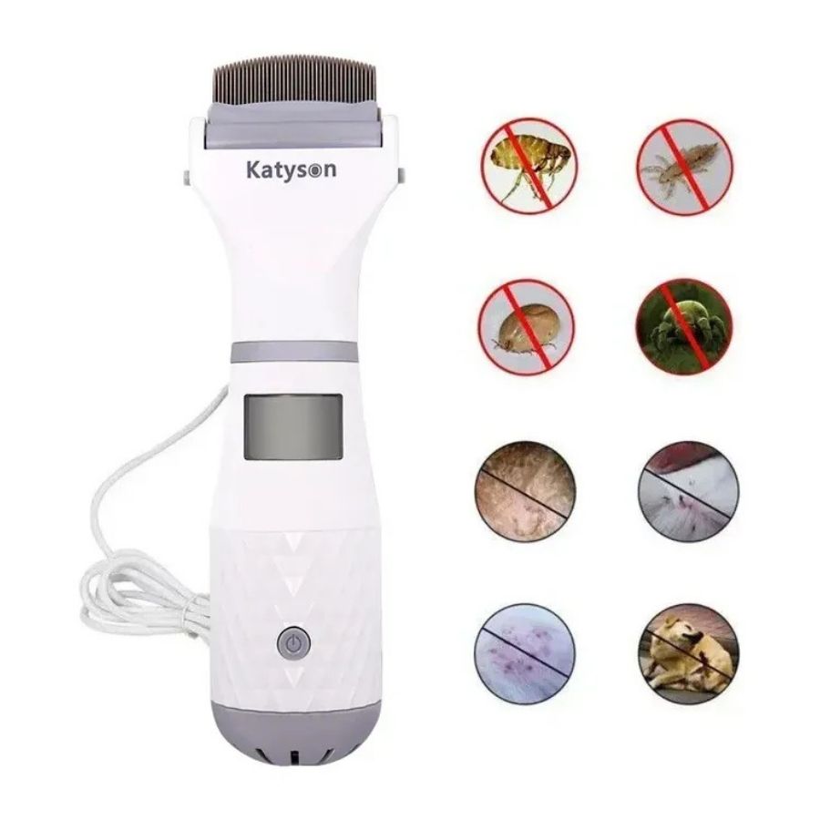Peine Eléctrico Elimina Pulgas Piojos Humano Mascota Katyson - Vista 2
