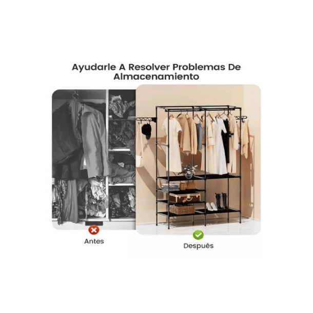 Perchero De Piso Organizador Closet Zapatero Multifuncional - Vista 3