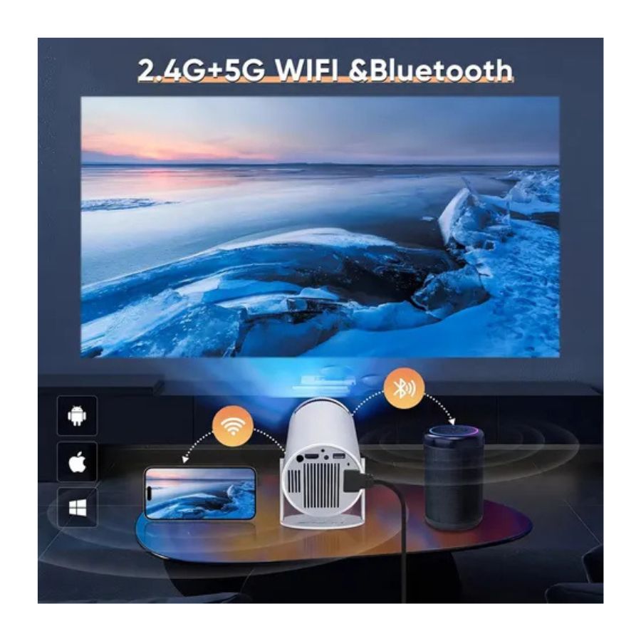 Mini Proyector Android Control Remoto Wi-fi Led 1080p Usb 4k - Vista 2