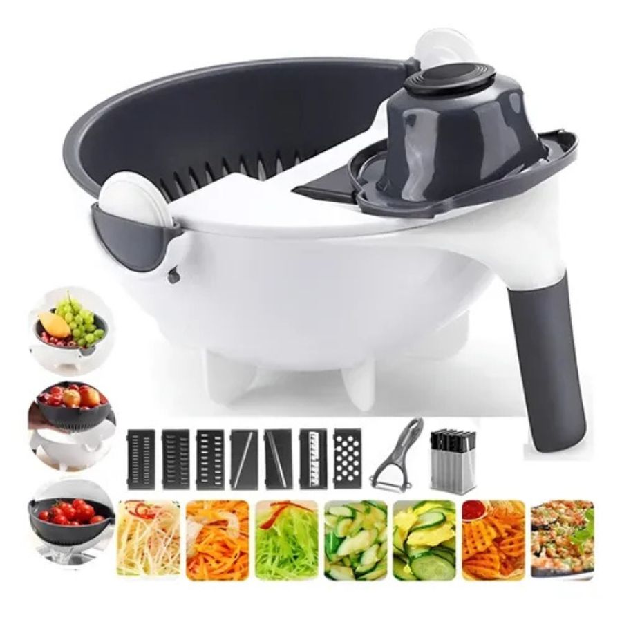 Rallador Cortadora De Vegetales Picador De Alimentos 9 En 1 - Vista 5