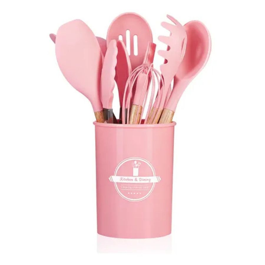 Set De Utensilios De Cocina Silicon Y Madera 12 Piezas - Vista 15