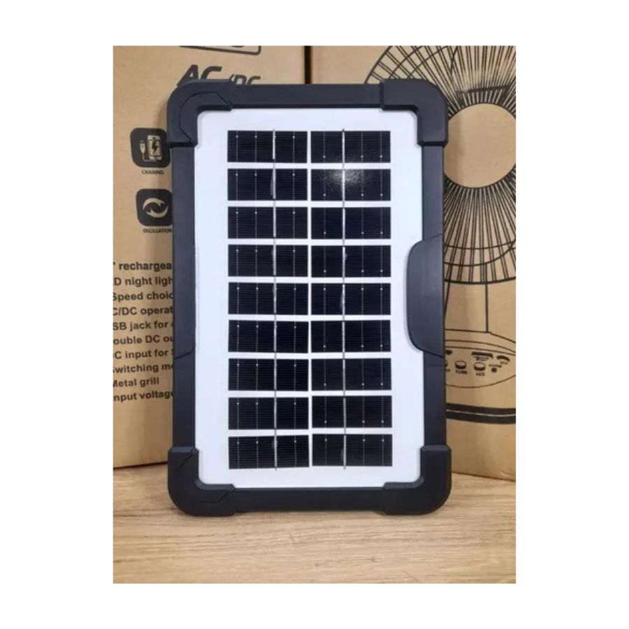 Ventilador Solar 3 Velocidades Recargable Led Powerbank - Vista 5