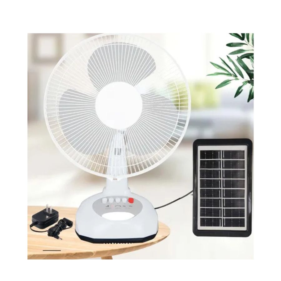 Ventilador Solar 3 Velocidades Recargable Led Powerbank - Vista 3