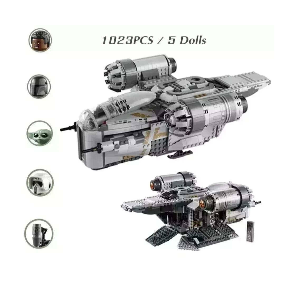 Lego compatible Star Wars The Razor Crest 75292 Mandalorian Starship con Baby Yoda