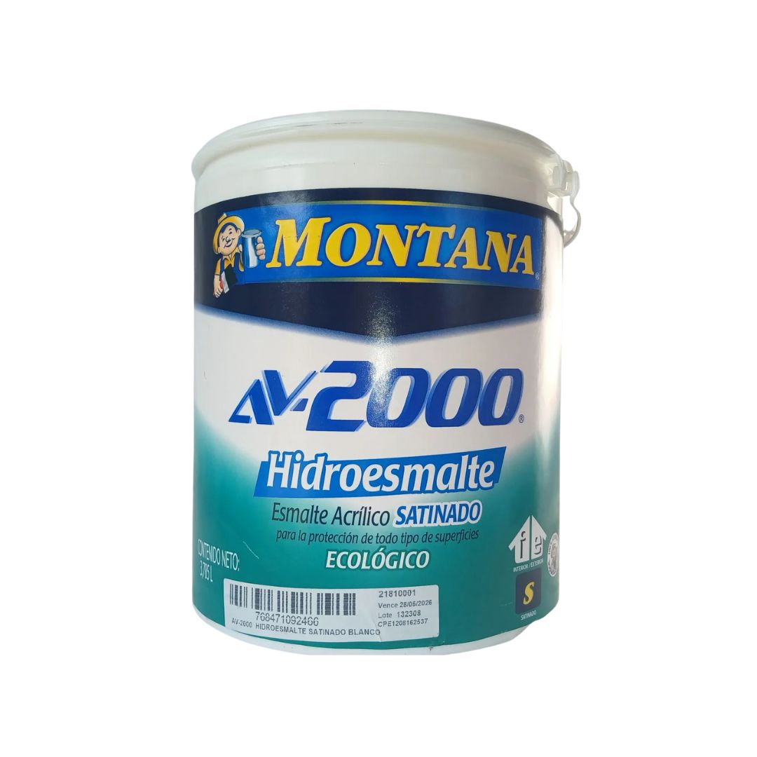 Pintura Av-2000 Hidroesmalte Satinado Blanco Galón Clase A