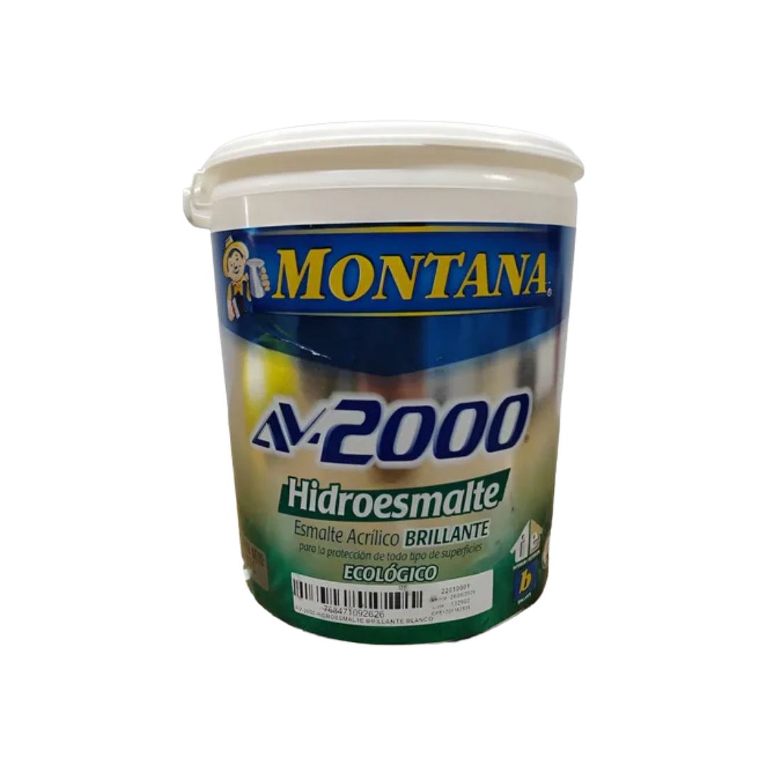 Pintura Montana Av-2000 Hidroesmalte Brillante Blanco Galón Clase A