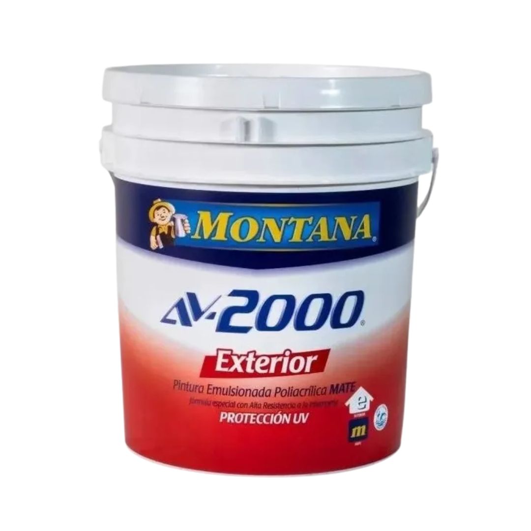 Pintura Montana Av-2000 Exterior Blanco Cuñete De 4 Galones Clase A