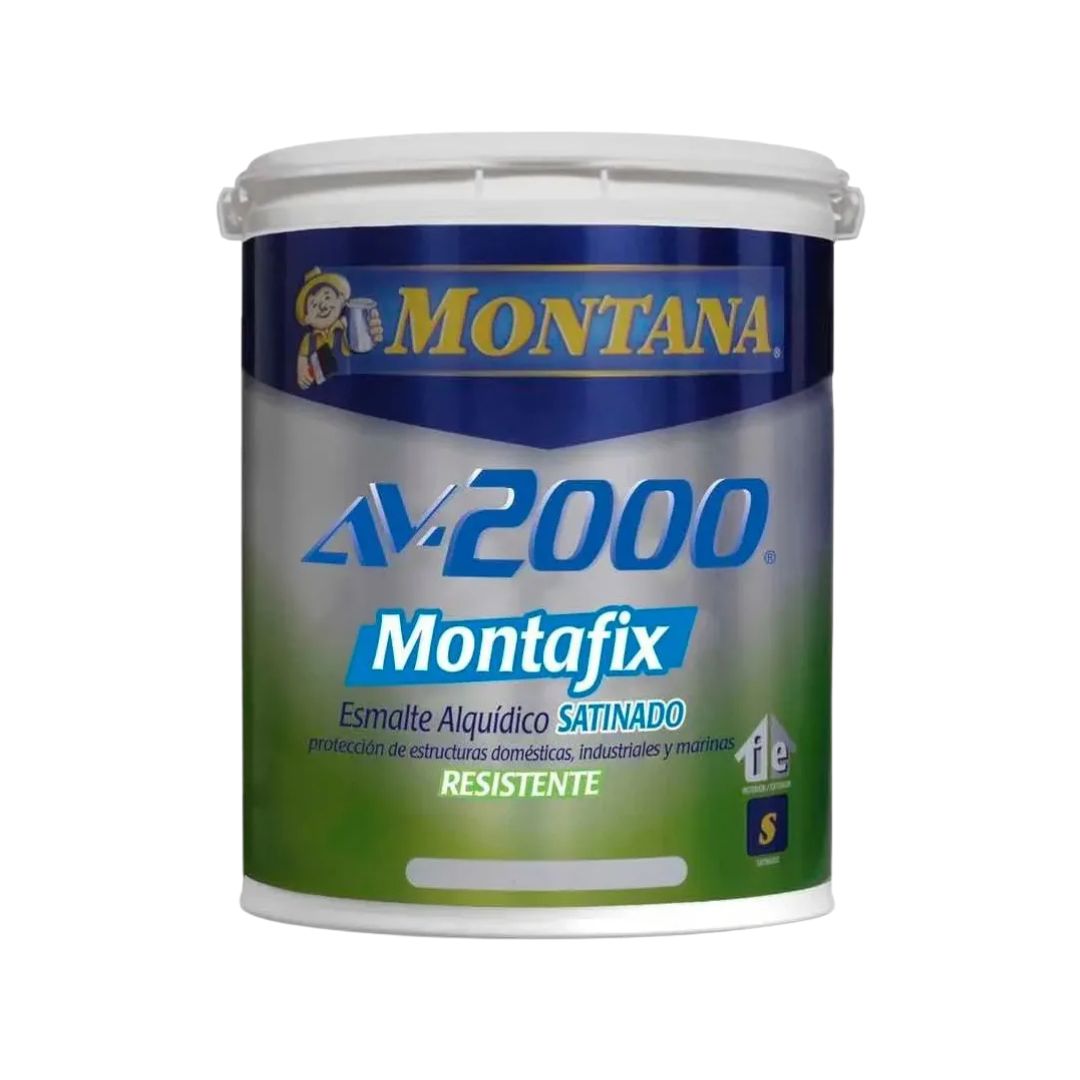 Pintura Montana Av-2000 Montafix Satinado - Blanco Puro 618-100 Galón Clase A