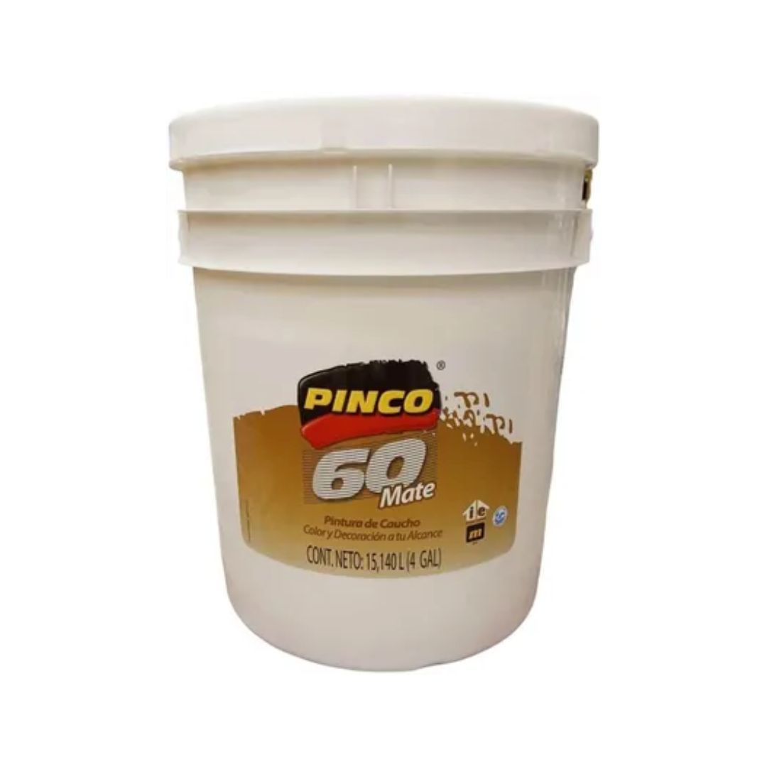 Pintura Pinco 60 Mate Blanco - Cuñete De 4 Galones Clase B