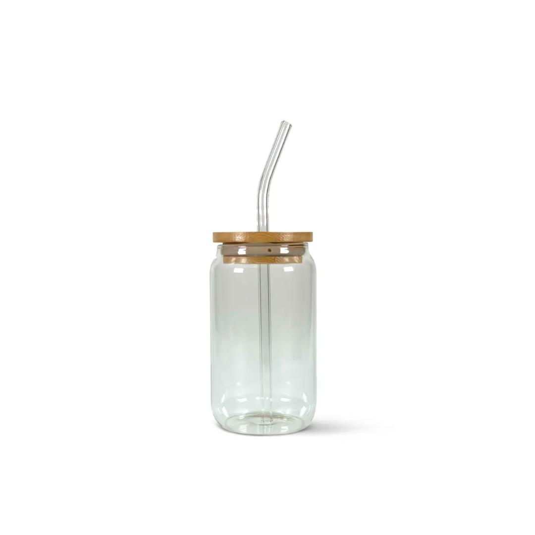 Vaso de Vidrio CoolerHome Con Pitillo