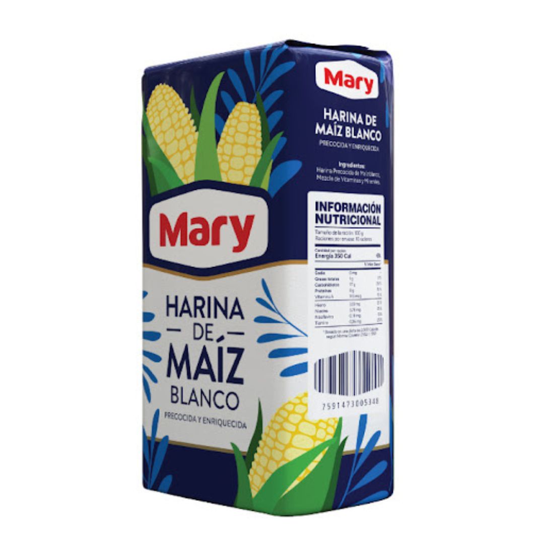 Harina de Maíz Blanco Mary Precocida Enriquecida 900g - Vista 2
