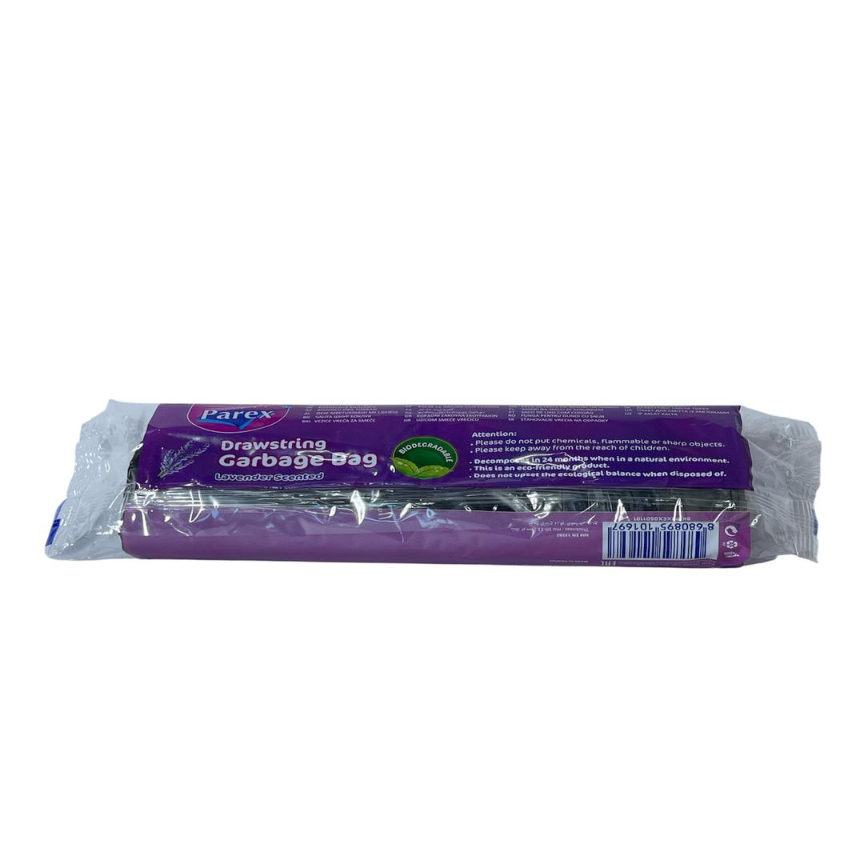 Bolsas de Basura Económica con Cordón Olor a Lavanda 55x60cm 40L Parex 15 Und - Vista 2
