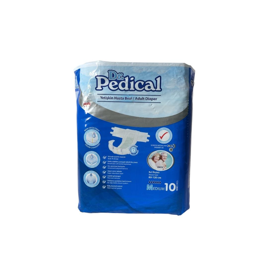 Pañales Adulto Talla Medio Dr. Pedical 10pcs - Vista 2