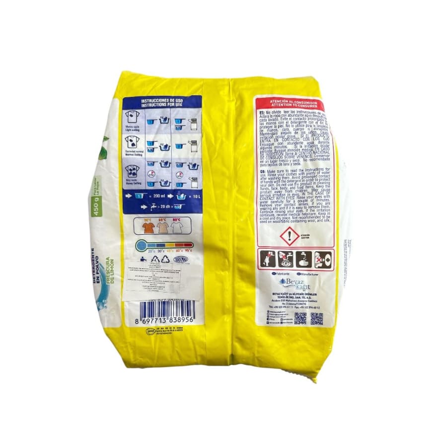 Detergente en Polvo Espumoso Frescura de Limón Peros 450g - Vista 2