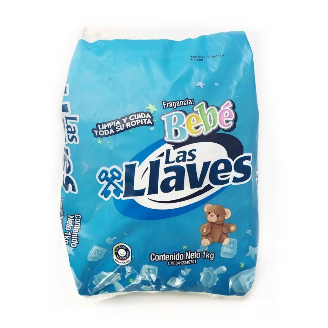 Detergente en Polvo Fragancia Bebé Las Llaves 900g