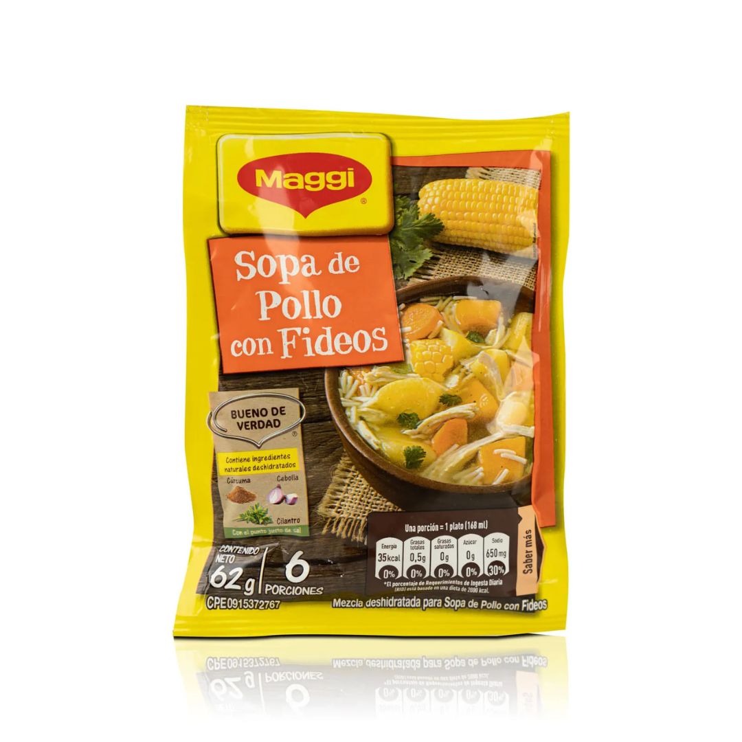 Sopa de Pollo con Fideos Maggi 62g