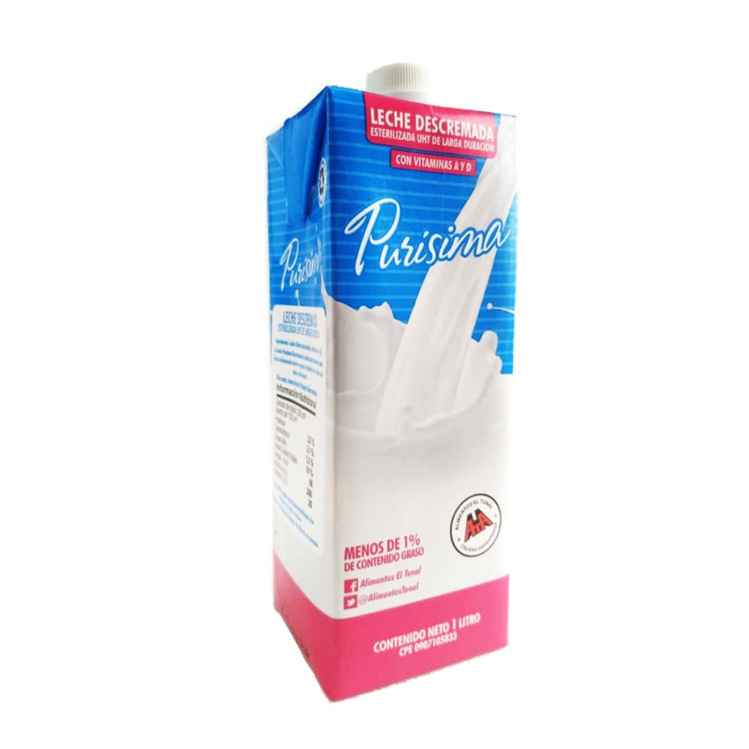 Leche Descremada Purísima UHT 1L