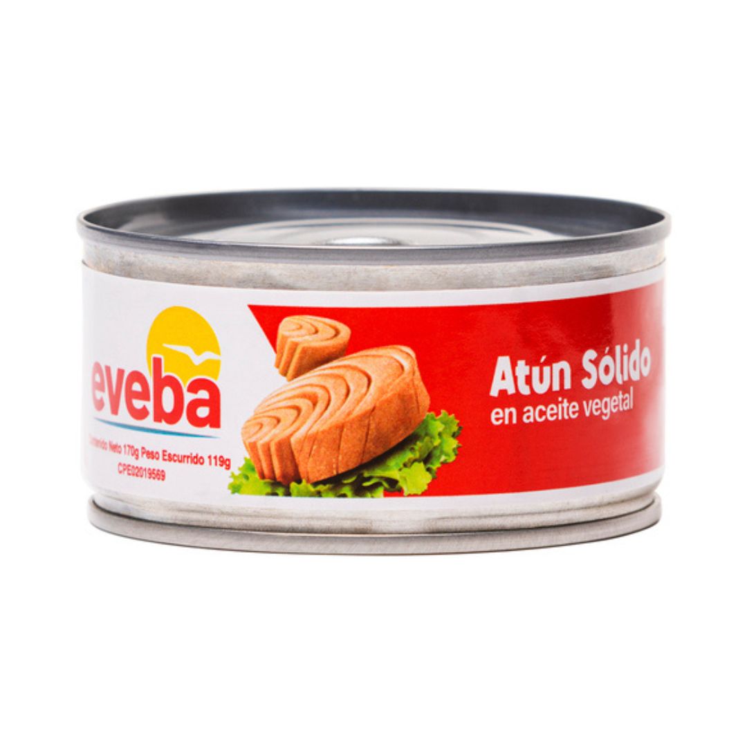 Atún Sólido en Aceite Vegetal Eveba 170g