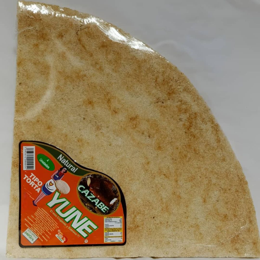 Casabe Tipo Torta Yune 4 Und 240g