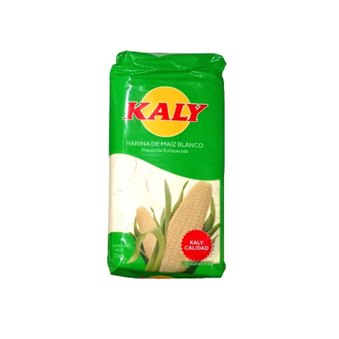 Harina de Maíz Blanco Kaly Premium Precocida 1kg
