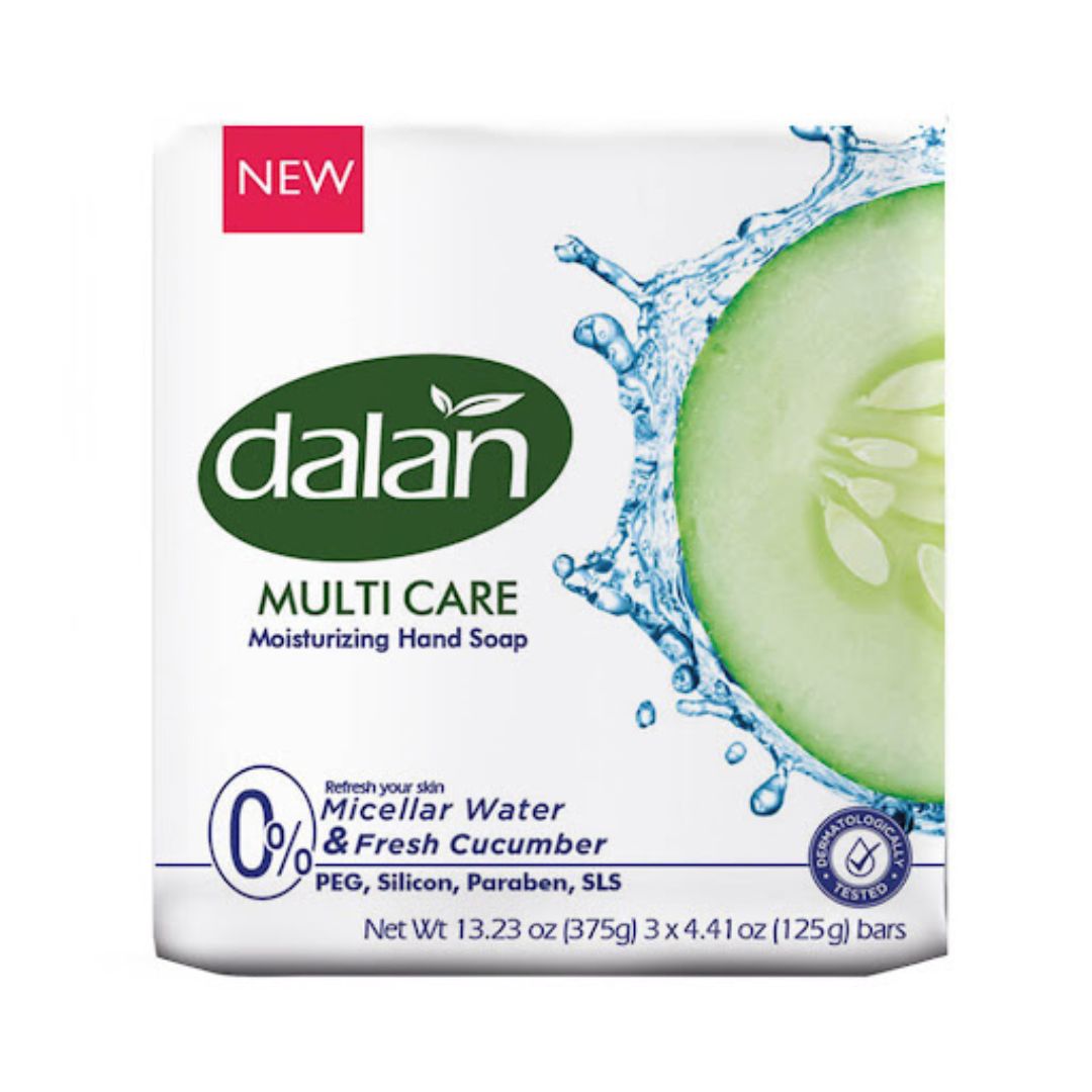 Jabón en Barra Micelar Pepino Fresco Dalan 3 Unidades 125g