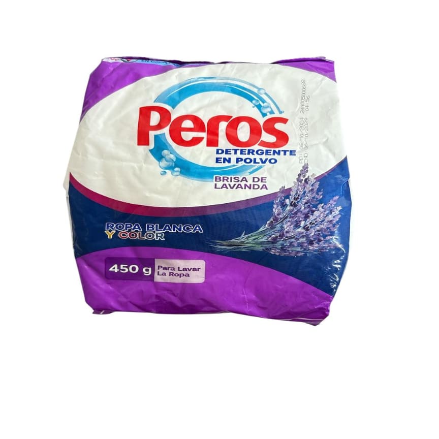 Detergente en Polvo Espumoso Brisa de Lavanda Peros 450g