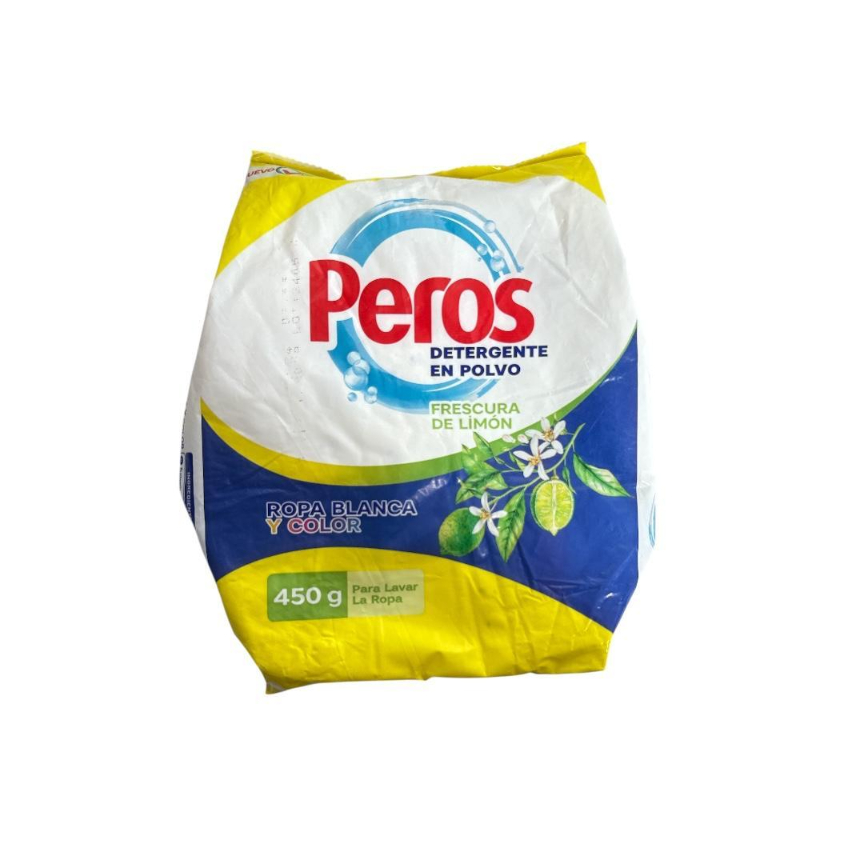 Detergente en Polvo Espumoso Frescura de Limón Peros 450g