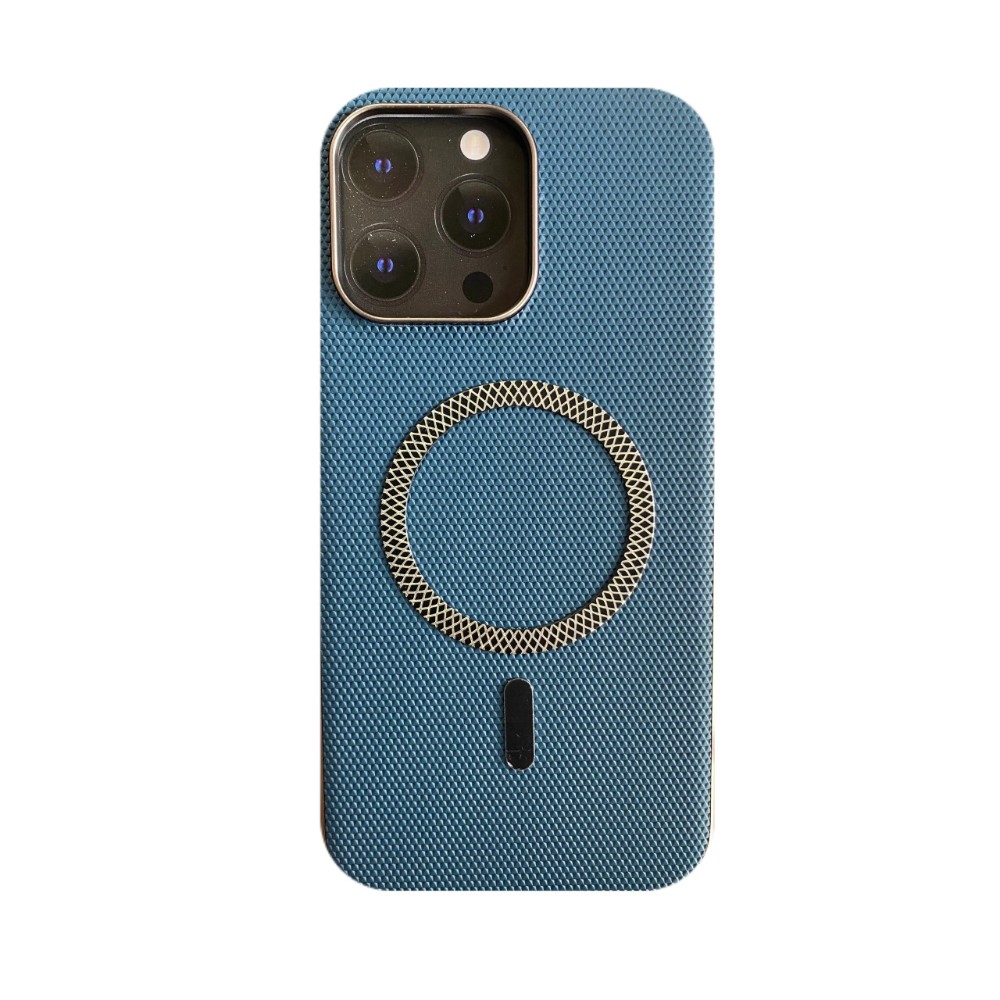Forro Luxury iPhone 14 Pro Max – Azul Marino / Lila / Negro